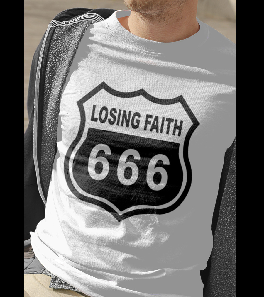 Losing Faith 666 Nikki Sixx Motley Crue Emblem T-Shirt