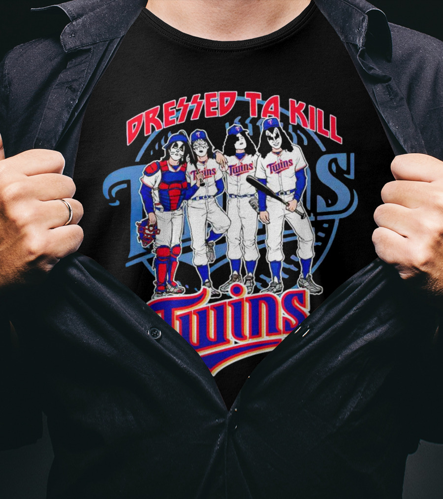 MLB X Minnesota Twins Dressed To Kill Twins Players In Iconic Makeup And Costumes T-Shirt