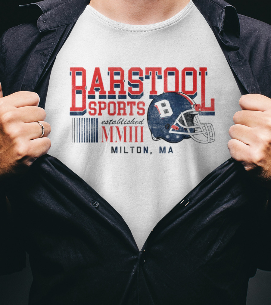 Established MMIII Milton MA Football Helmet T-Shirt