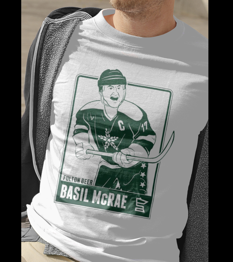 Fulton Beer Basil McRae Columbus Blue Jackets Hockey Player T-Shirt