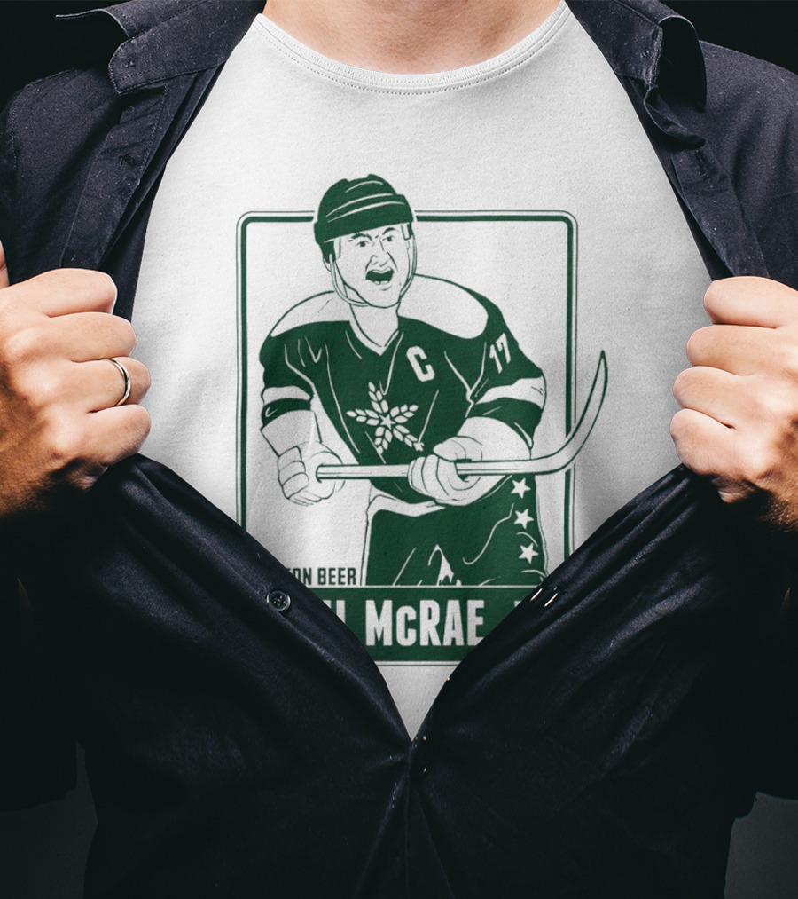 Fulton Beer Basil McRae Columbus Blue Jackets Hockey Player T-Shirt