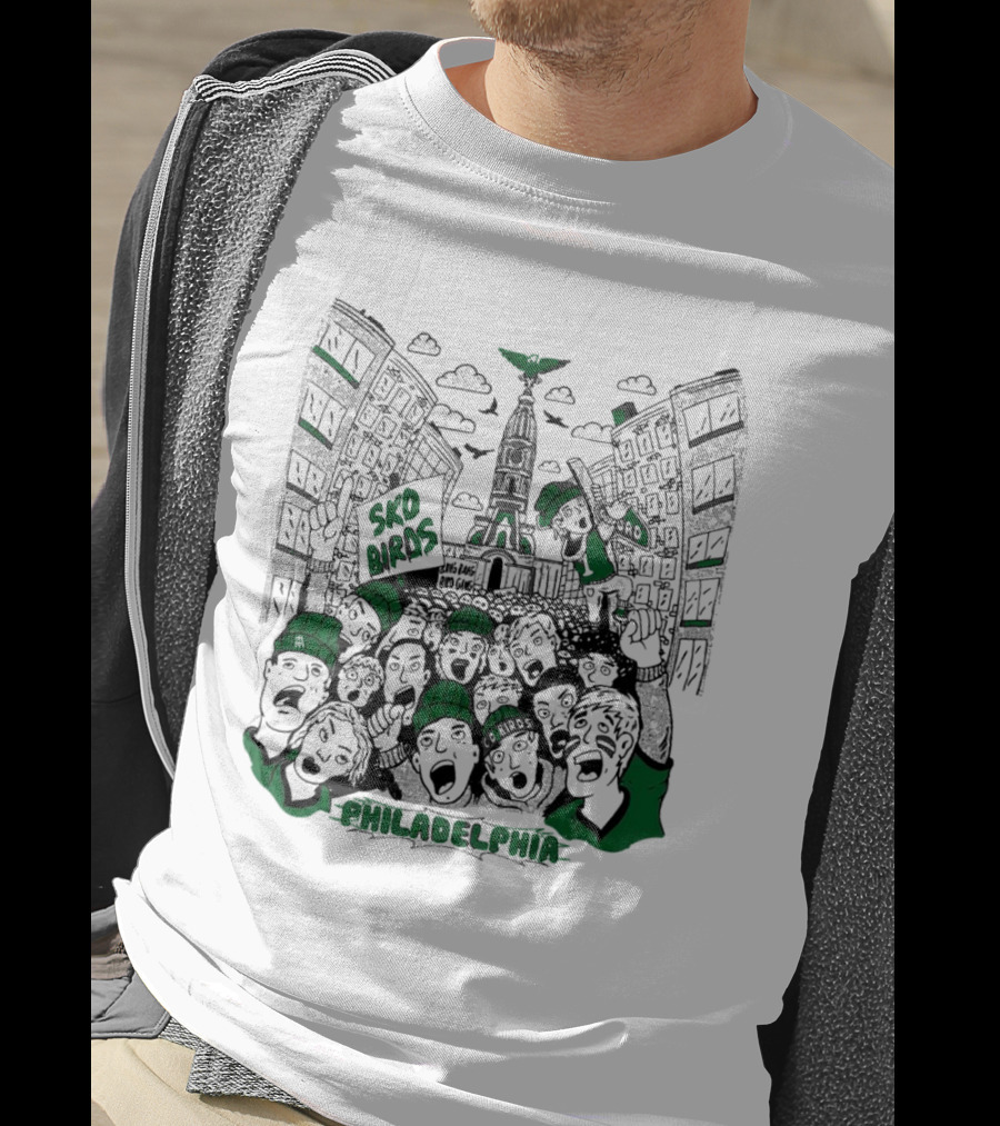 SKO Birds Philadelphia Eagles Fan City Crowd T-Shirt