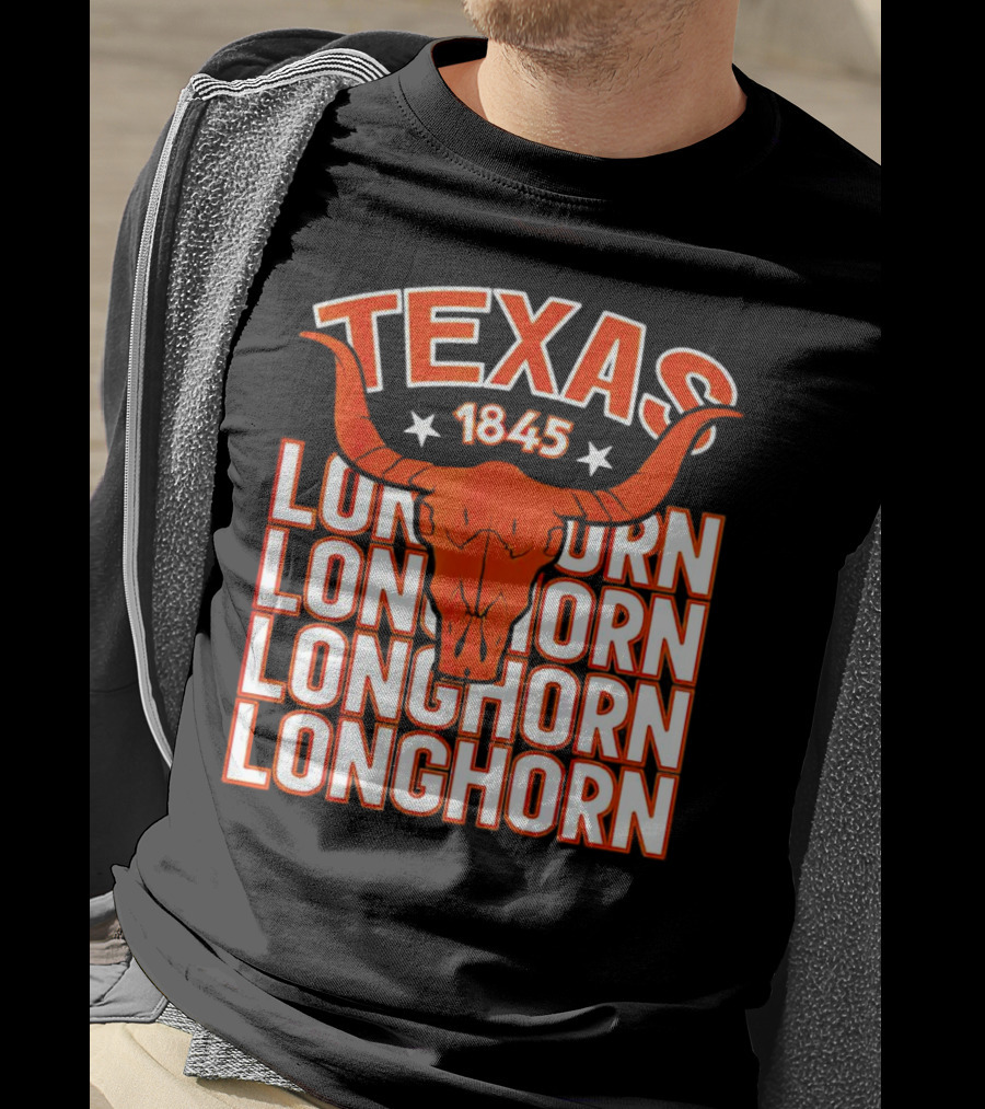 Texas Longhorn 1845 Horns Star T-Shirt