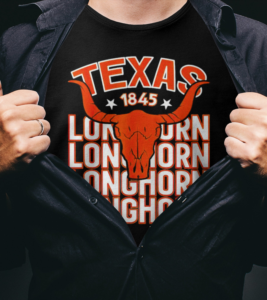 Texas Longhorn 1845 Horns Star T-Shirt