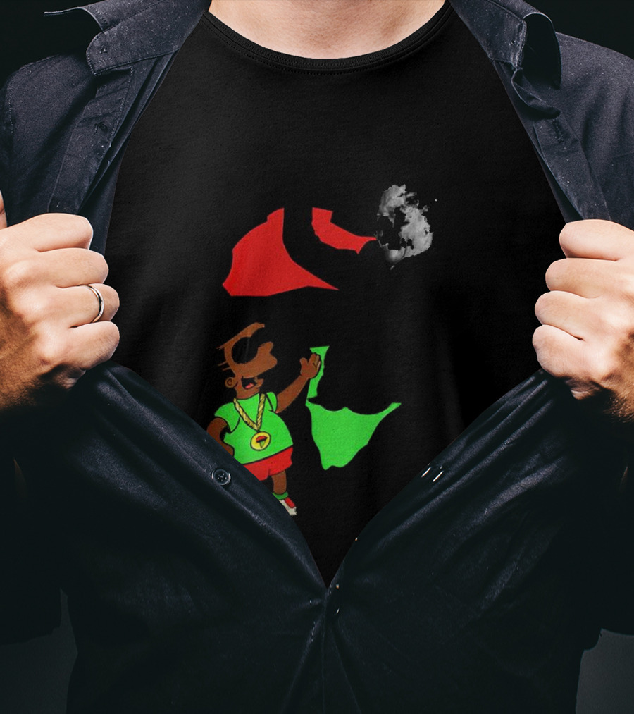 Mandela Bart Simpsons The Dude's My Hero Africa T-Shirt