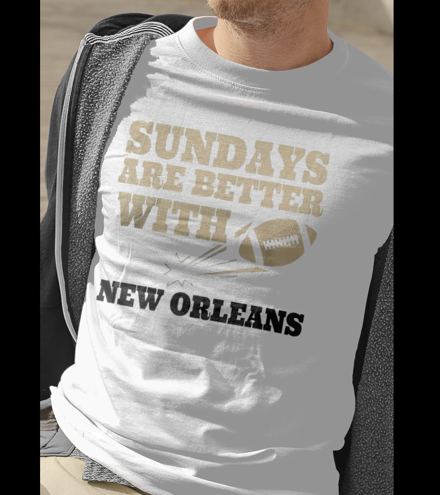 Sundays Are Better With New Orleans Saints Football And Flying Football T-Shirt