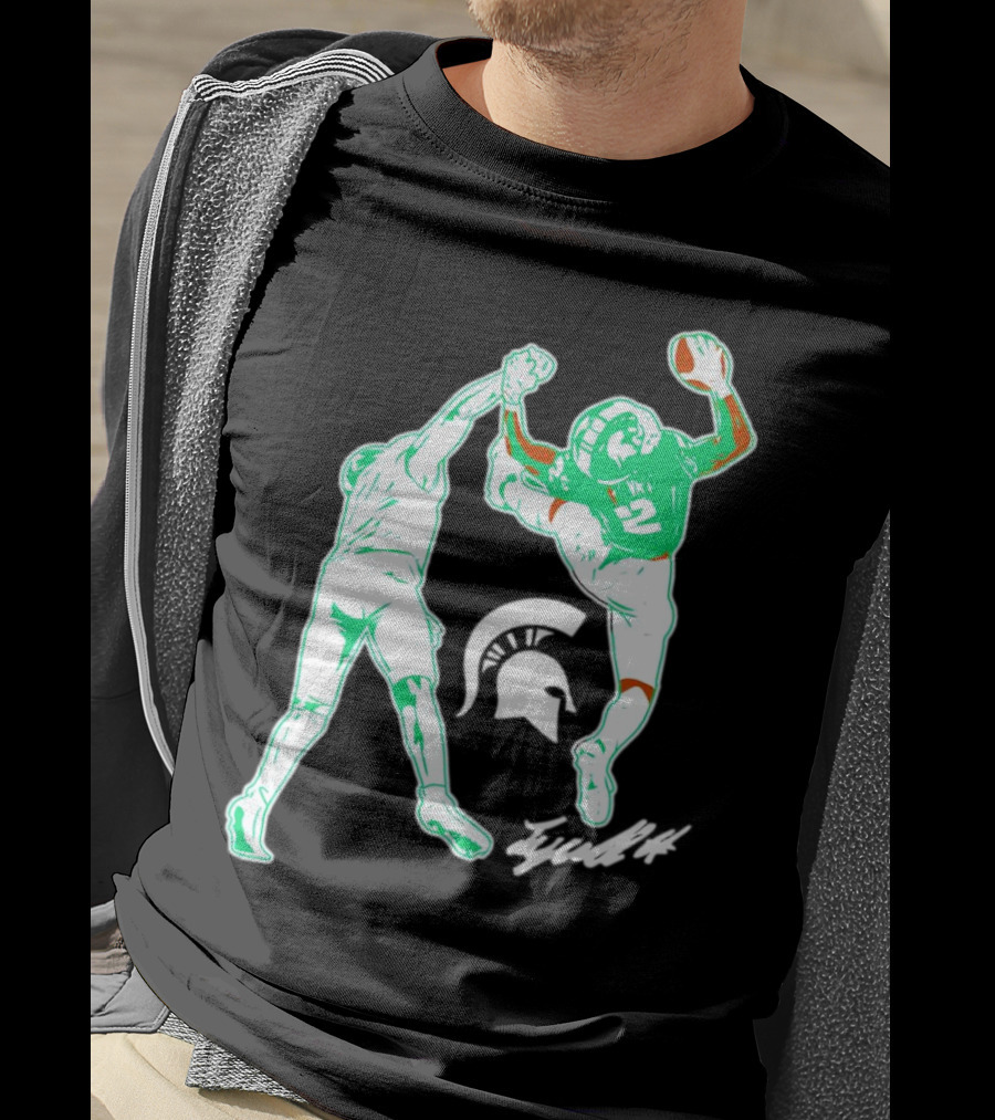 Tyrell Henry Signature Michigan State Spartans Football Catch T-Shirt