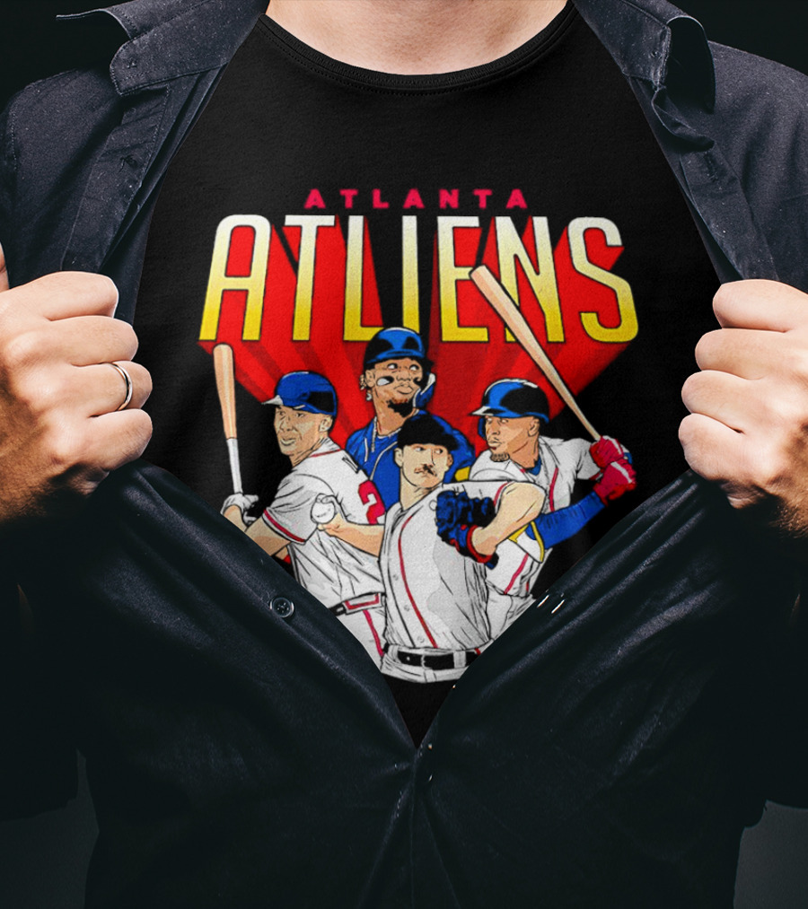 Atlanta ATLiens Braves Players Baseball Fan T-Shirt