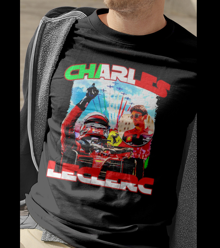 Charles Leclerc Ferrari Formula 1 Racing Champion T-Shirt