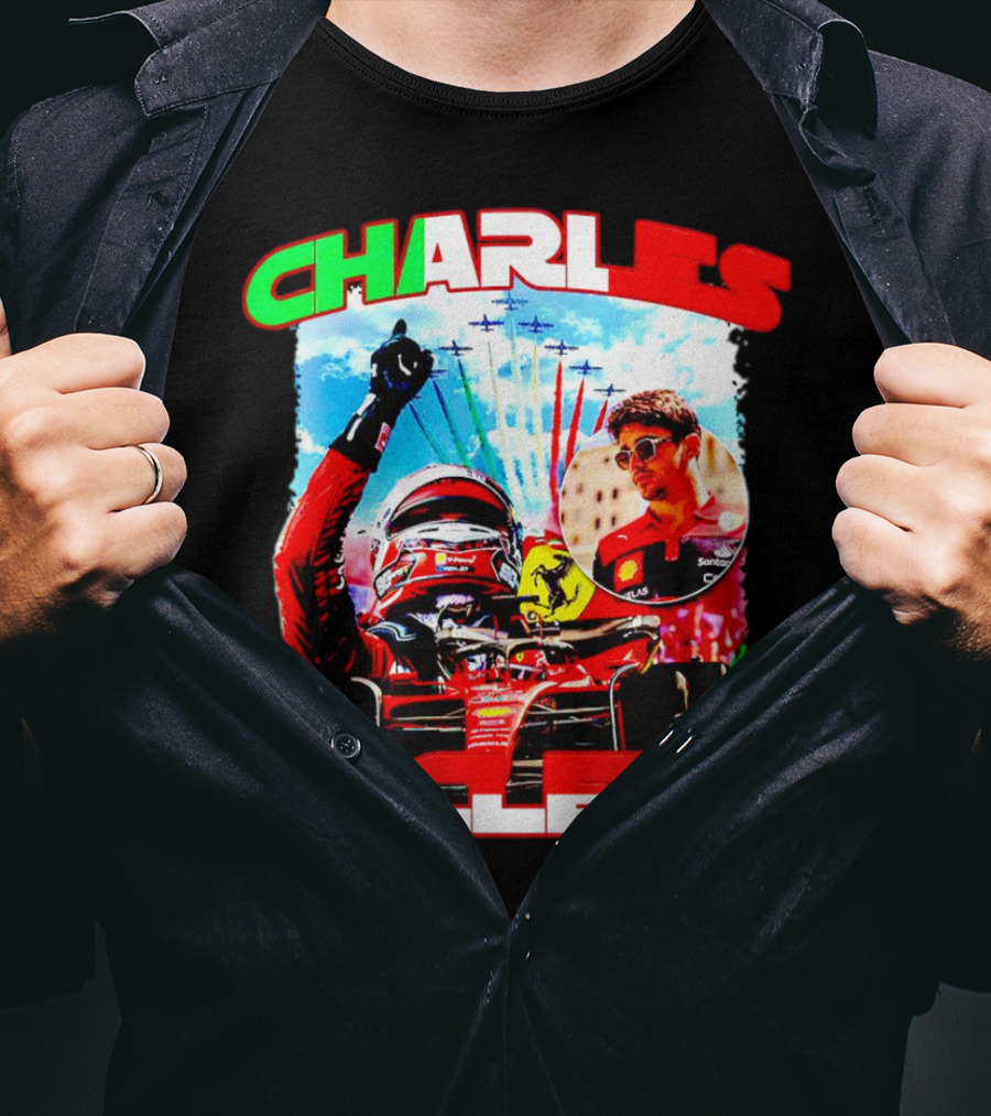 Charles Leclerc Ferrari Formula 1 Racing Champion T-Shirt