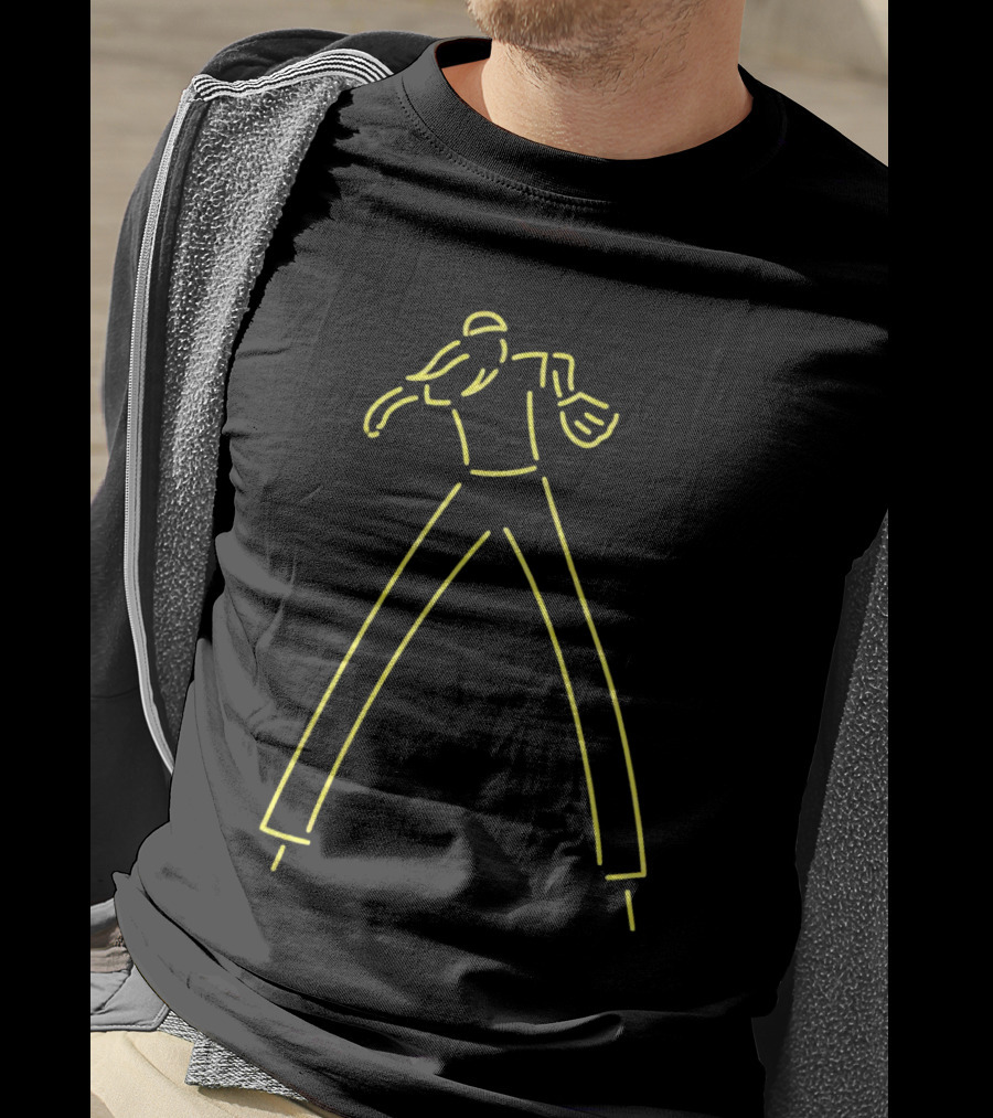 Dakota Stilts Albritton Neon Savannah Bananas Baseball Player T-Shirt