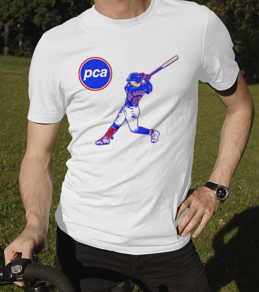 PCA Pete Crow-Armstrong Chicago Cubs Baseball Player Swinging Bat T-Shirt
