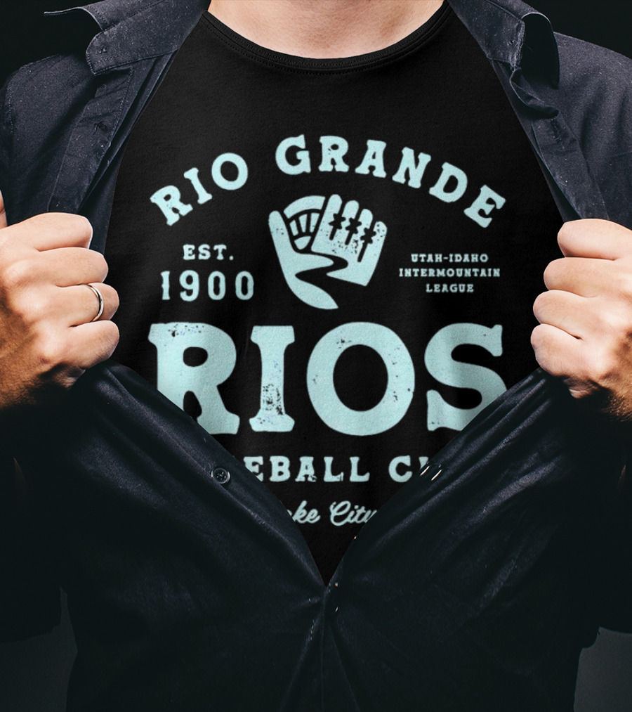 Rio Grande Rios Baseball Club Est. 1900 Utah-Idaho Intermountain League Salt Lake City Utah T-Shirt