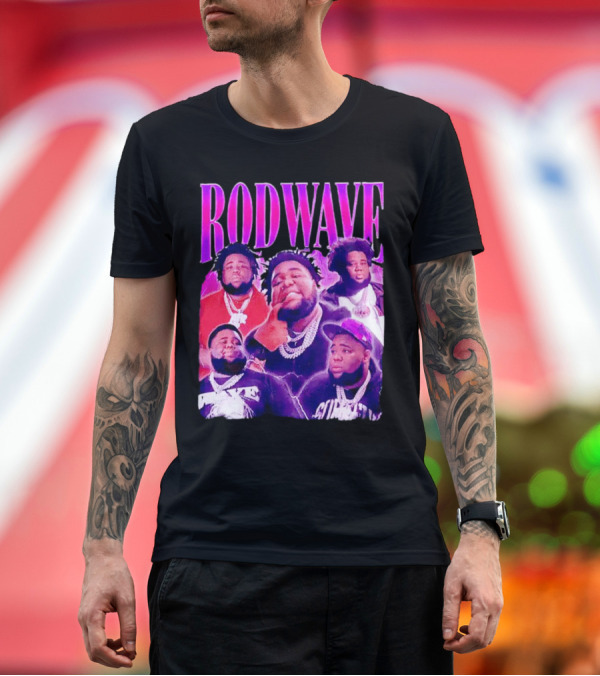 Premium T-Shirt: Rod Wave Beautiful Mind Vintage Collage T-Shirt Rod Wave Beautiful Mind Vintage Collage T-Shirt
