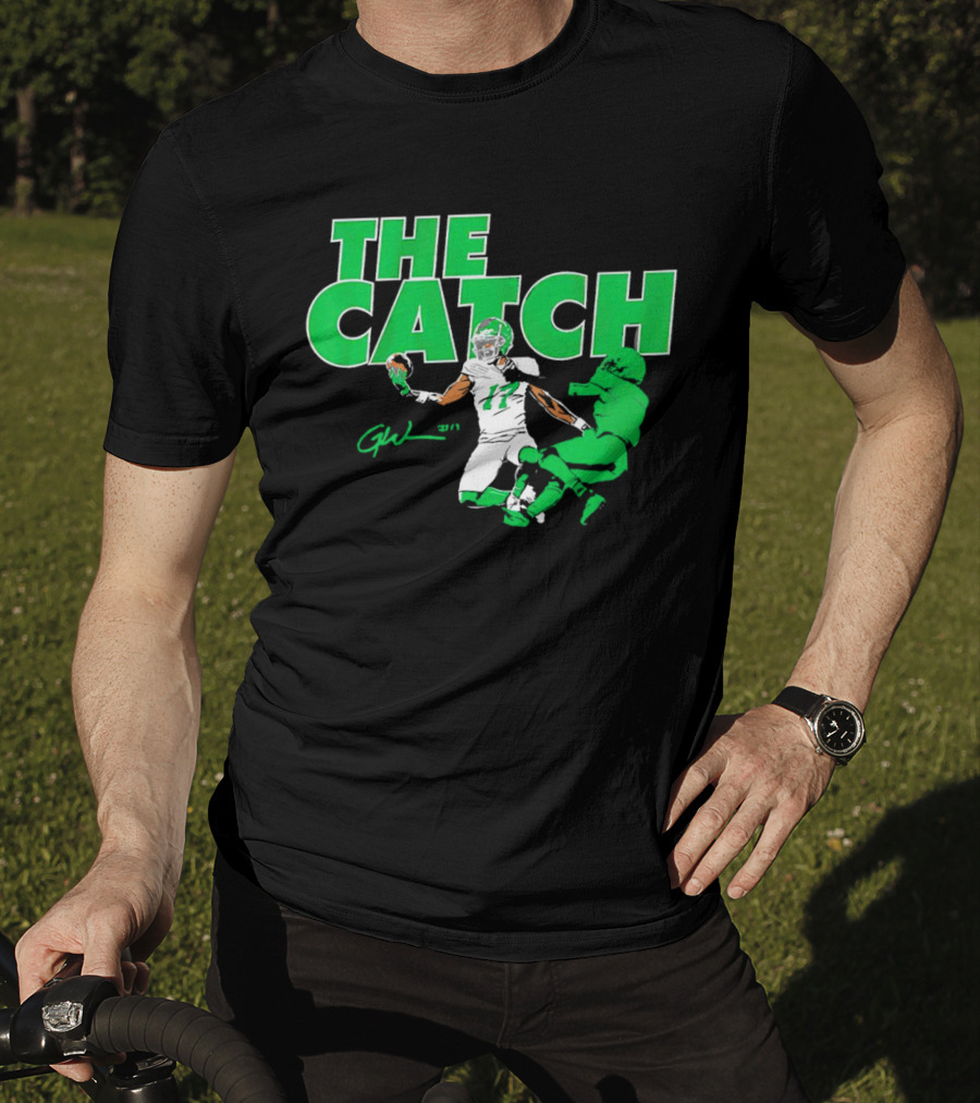 The Catch Garrett Wilson New York Jets Signature GW 17 T-Shirt