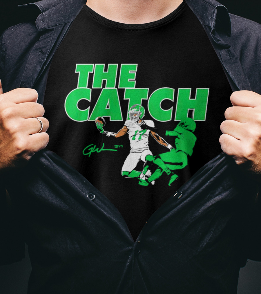 The Catch Garrett Wilson New York Jets Signature GW 17 T-Shirt