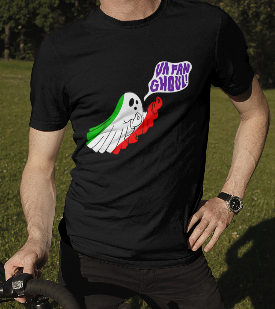 Va Fan Ghoul Ghost With Italian Flag Colors Halloween T-Shirt
