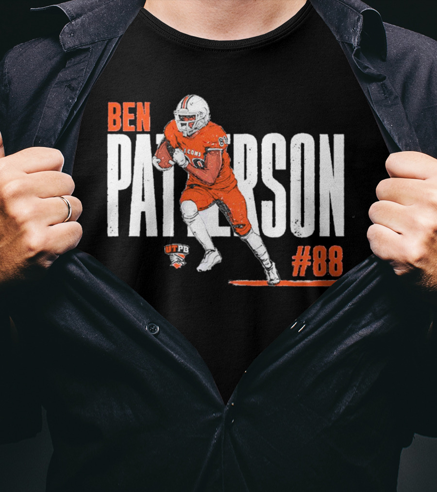 Ben Patterson UTPB Falcons #88 NCAA Football T-Shirt