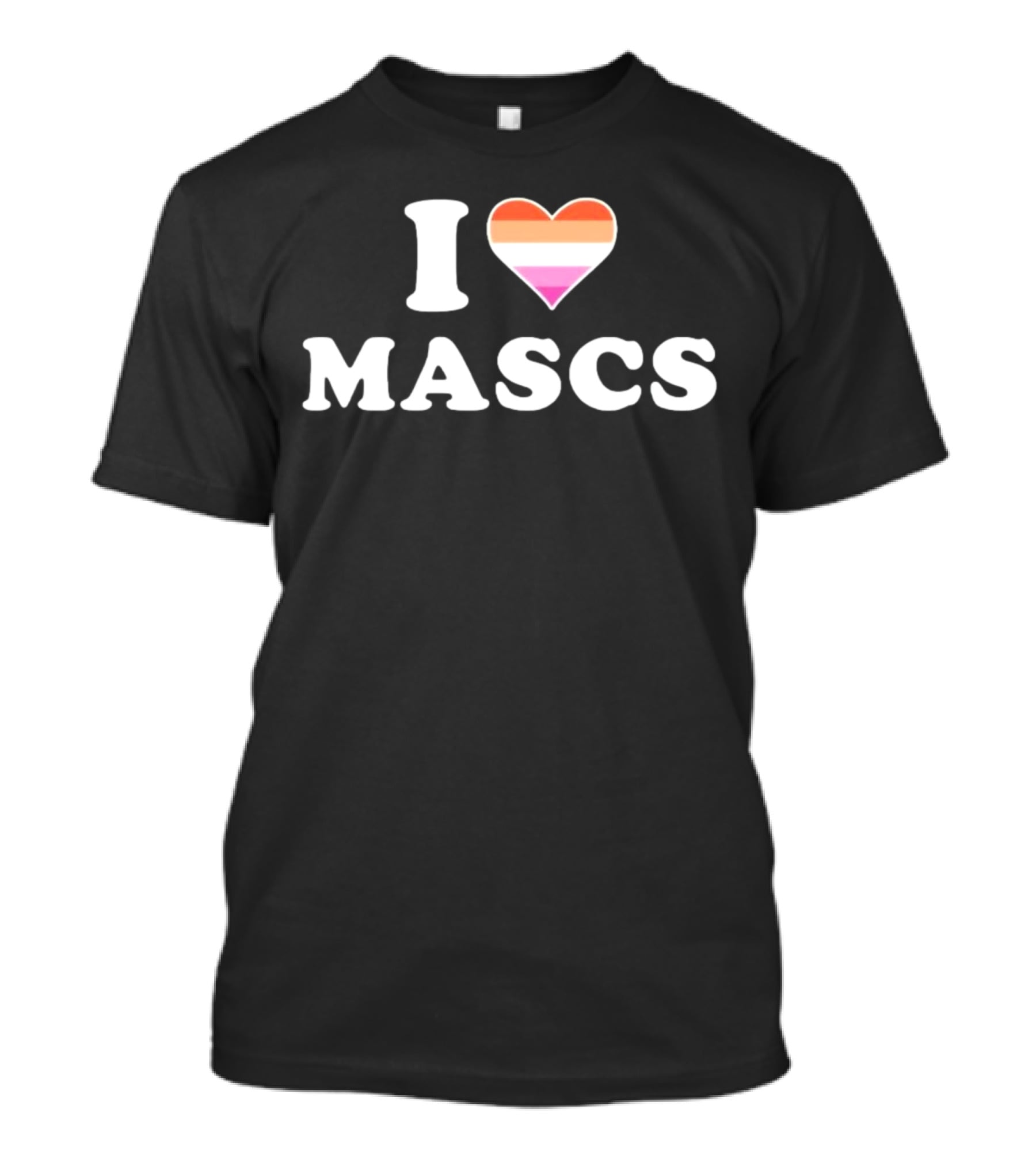I Heart Mascs Lesbian Pride Colors T-Shirt