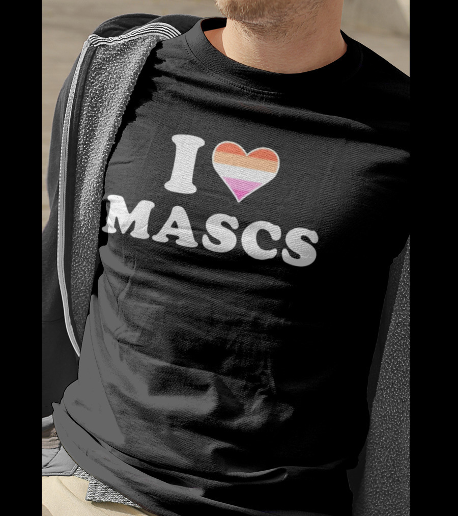 I Heart Mascs Lesbian Pride Colors T-Shirt