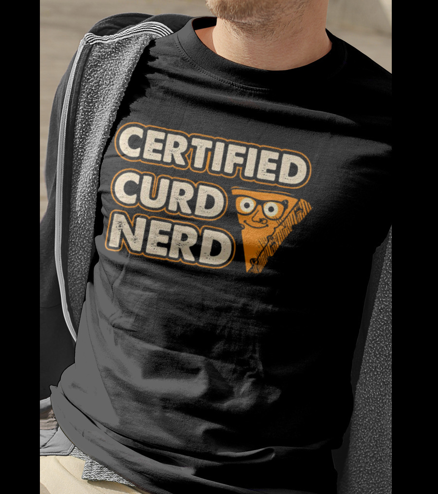 Certified Curd Nerd Cheese Slice Glasses T-Shirt