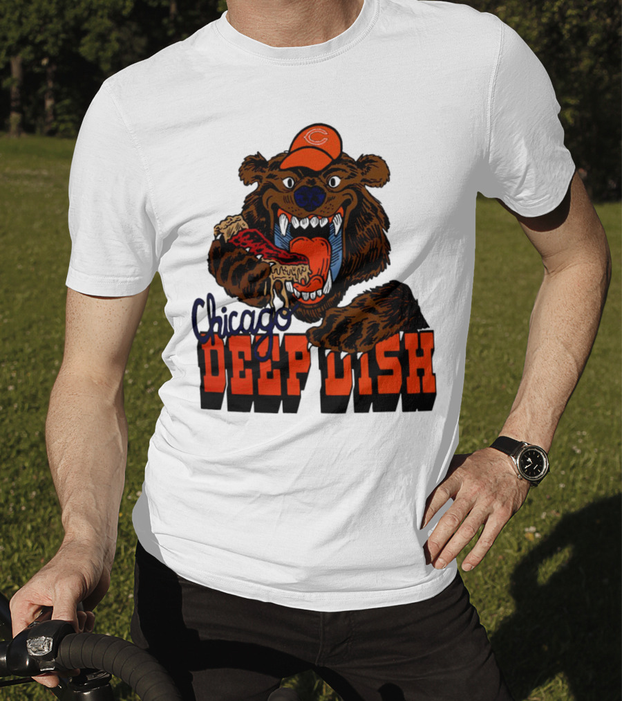 Chicago Bears Deep Dish Pizza Bear T-Shirt