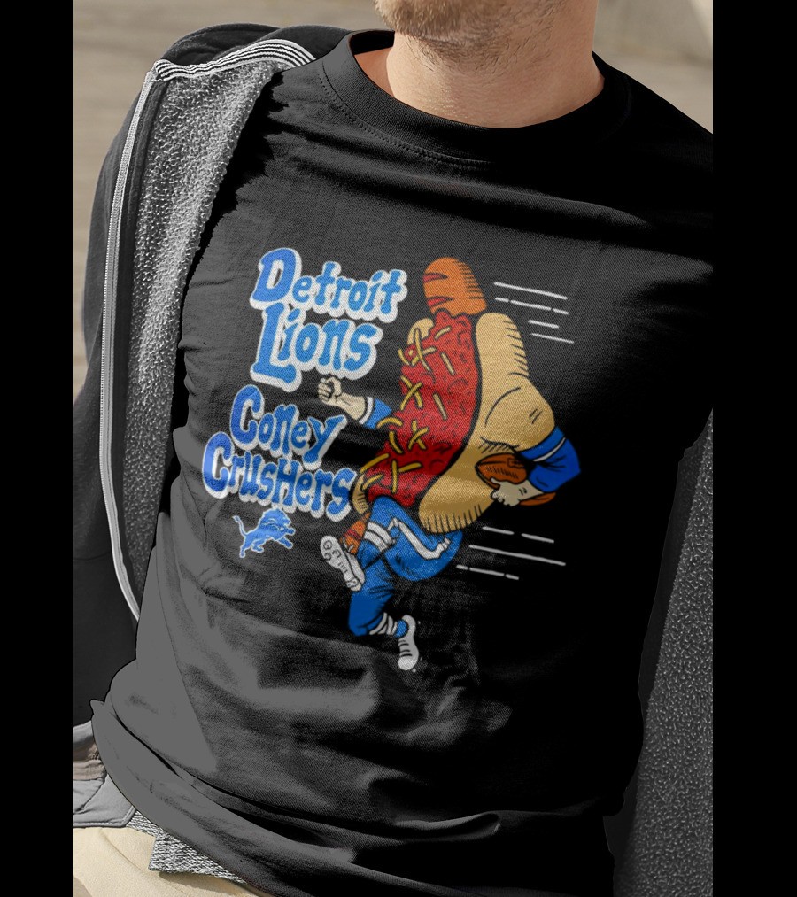 Detroit Lions Coney Crushers Football Hot Dog Dash T-Shirt