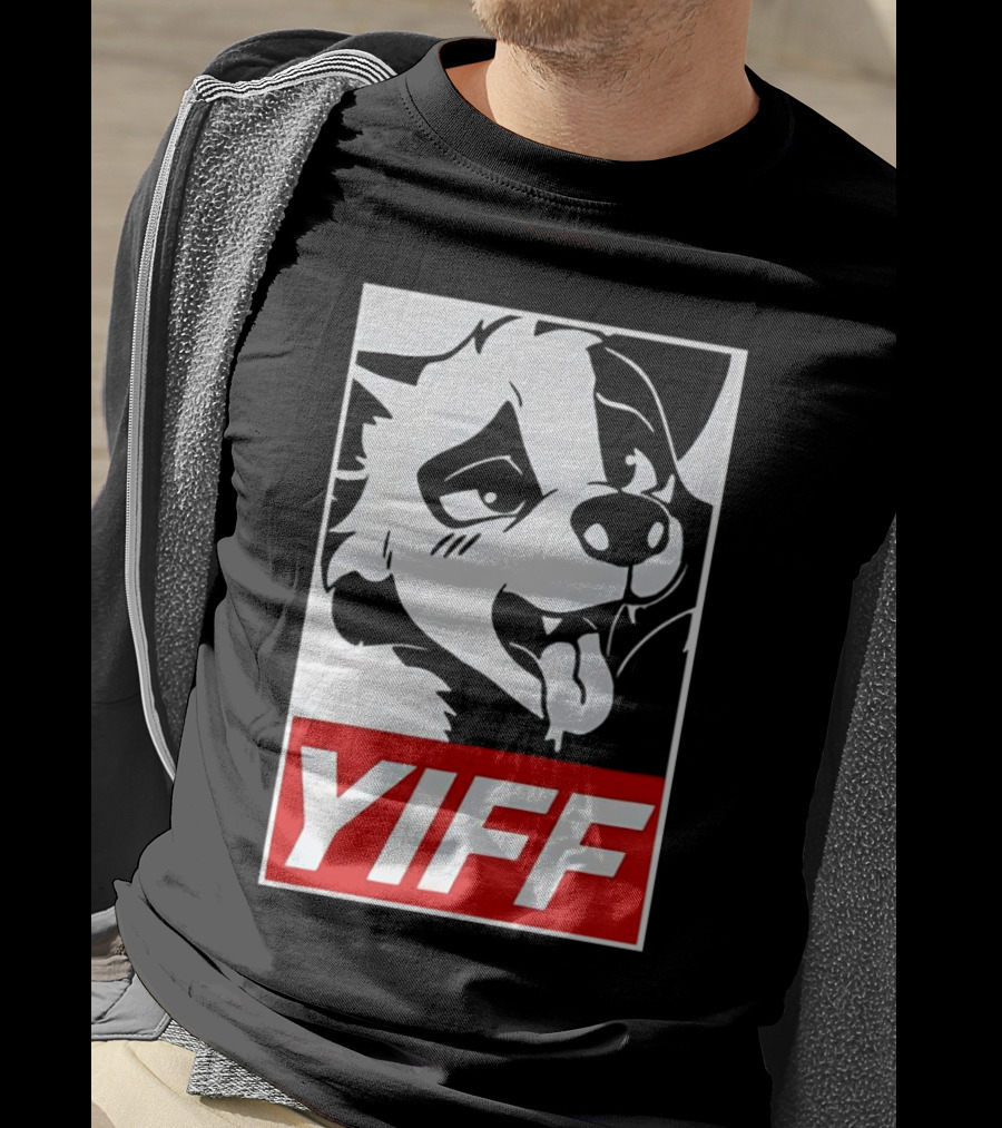 Yiff Furry Face Tongue Out T-Shirt