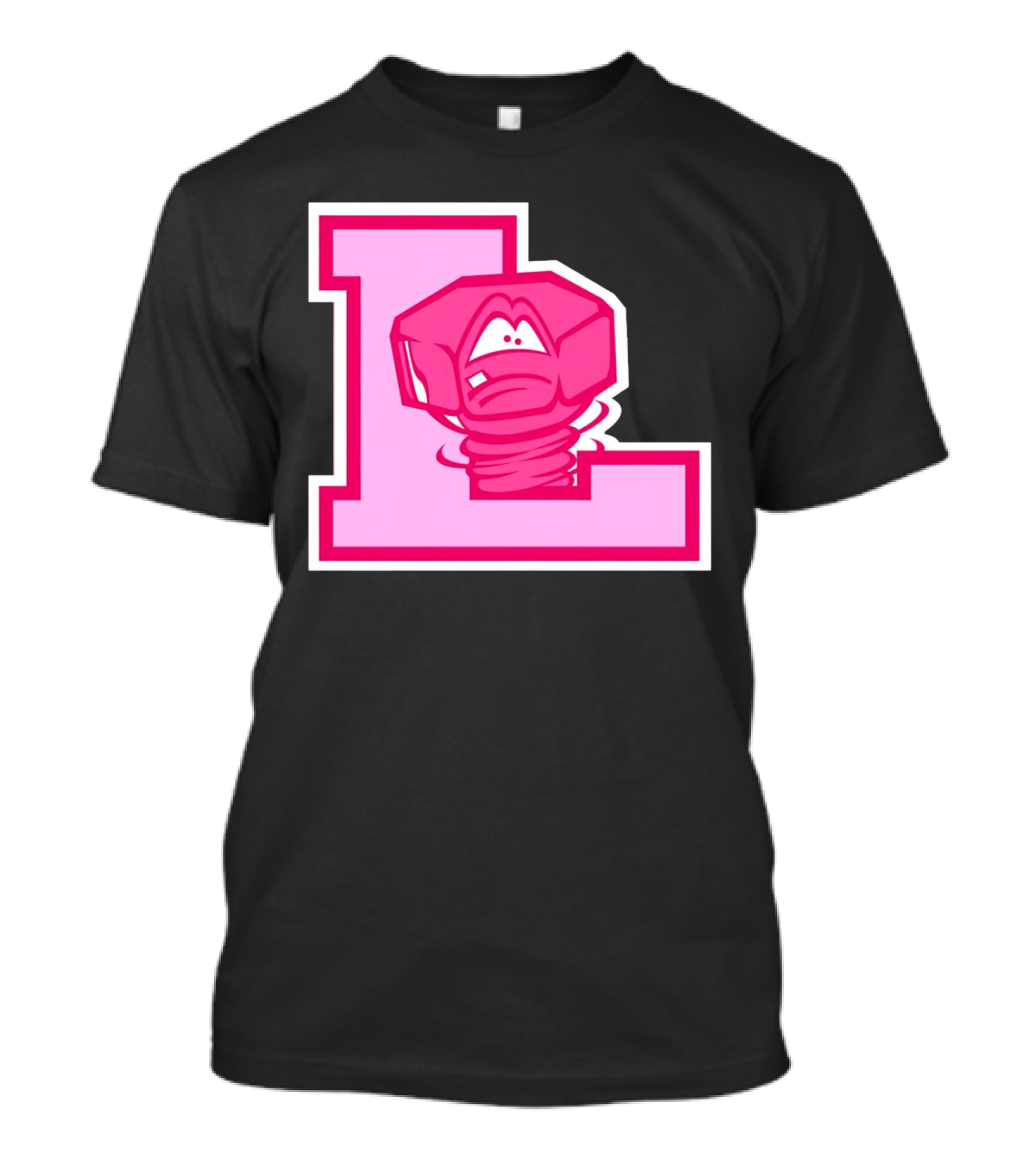 Lansing Lugnuts Pink L Logo Retro T-Shirt