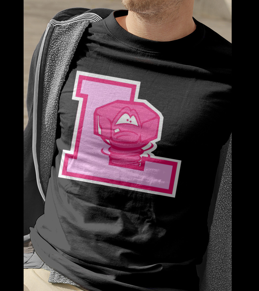 Lansing Lugnuts Pink L Logo Retro T-Shirt