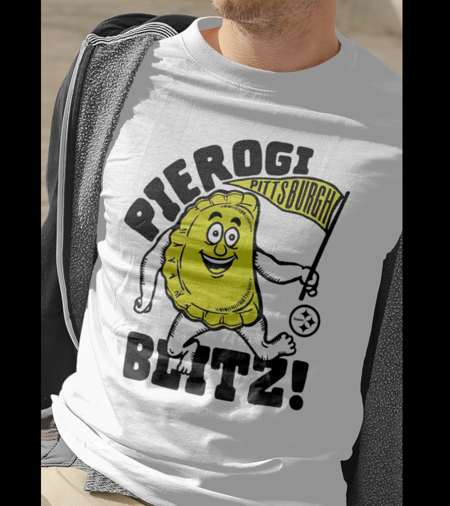 Pittsburgh Pierogi Blitz Steelers Flag T-Shirt