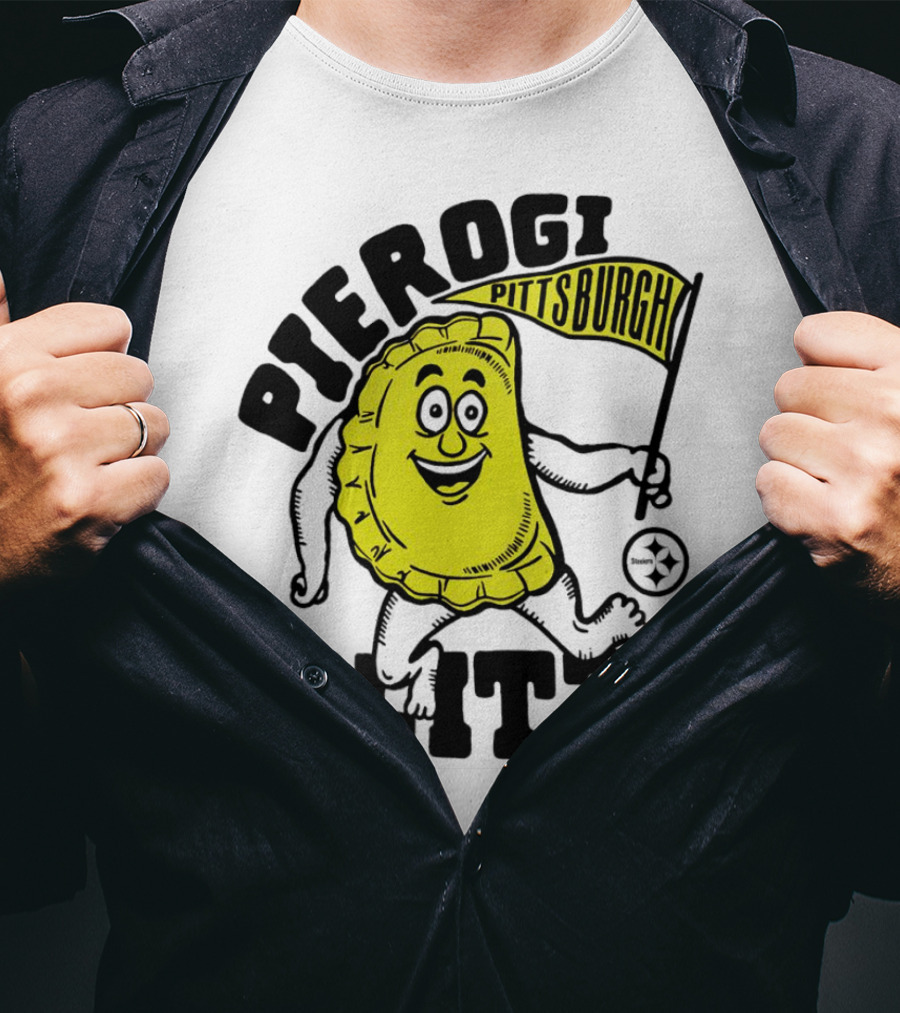 Pittsburgh Pierogi Blitz Steelers Flag T-Shirt