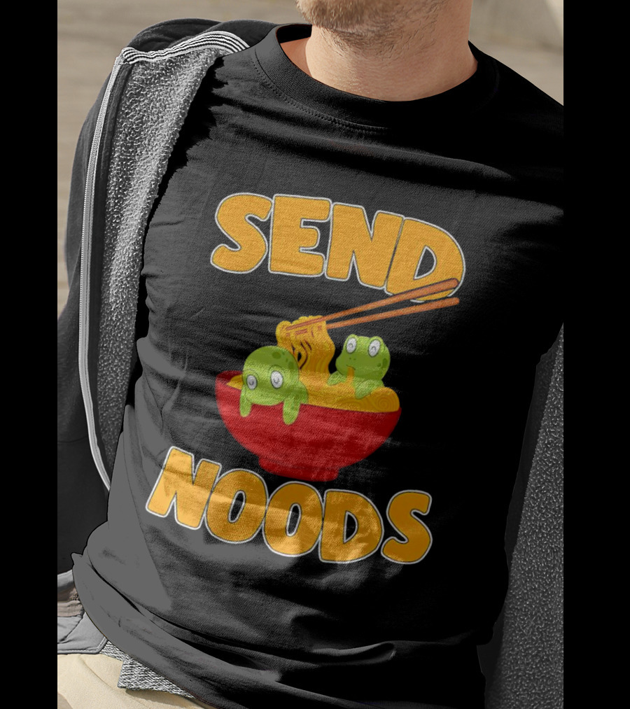 Send Noods Cute Turtles In Ramen Bowl T-Shirt