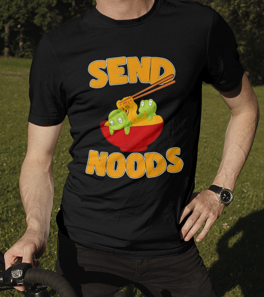 Send Noods Cute Turtles In Ramen Bowl T-Shirt