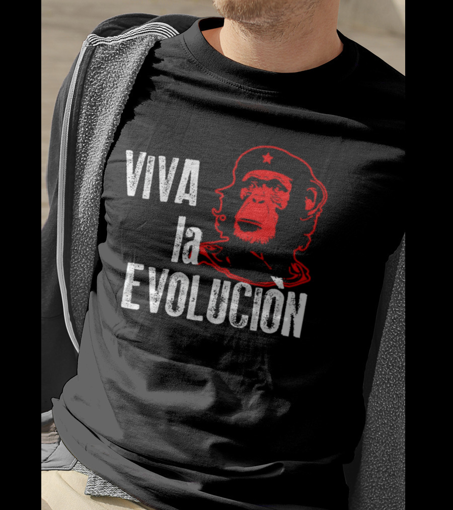 Viva La Evolucion Che Guevara Monkey Red Star T-Shirt
