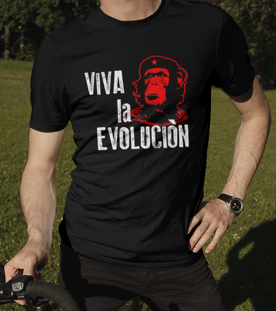Viva La Evolucion Che Guevara Monkey Red Star T-Shirt