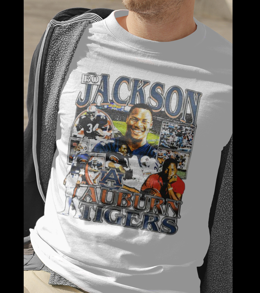 Bo Jackson Auburn Tigers #34 Sports Collage T-Shirt