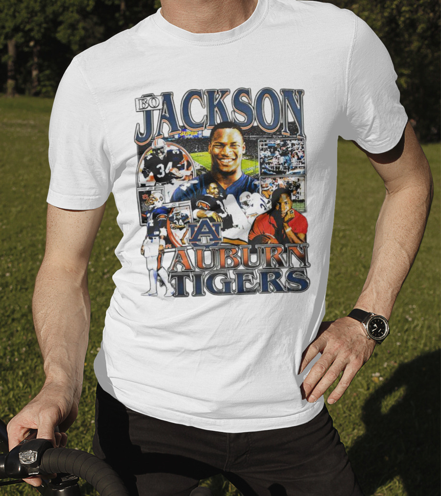 Bo Jackson Auburn Tigers #34 Sports Collage T-Shirt