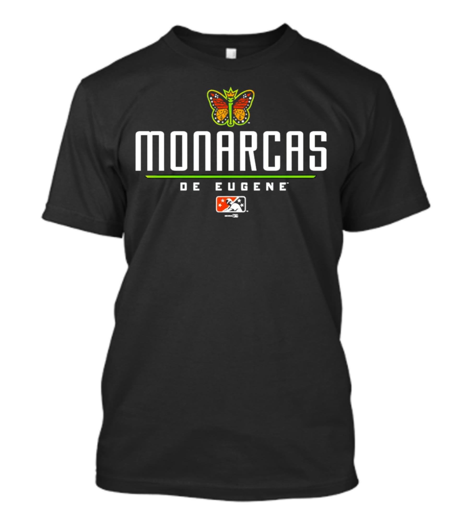 Monarcas De Eugene Butterfly Logo Minor League Baseball T-Shirt