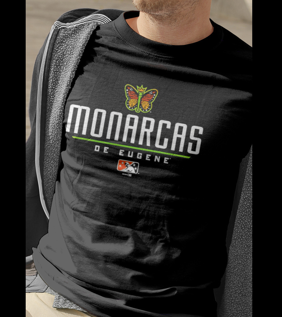 Monarcas De Eugene Butterfly Logo Minor League Baseball T-Shirt