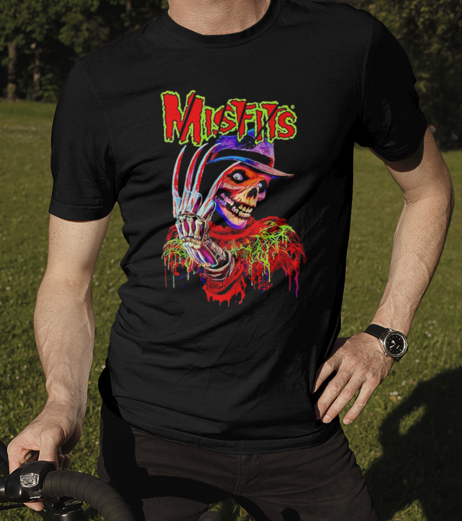 Misfits Skull Halloween Freddy Krueger Inspired T-Shirt