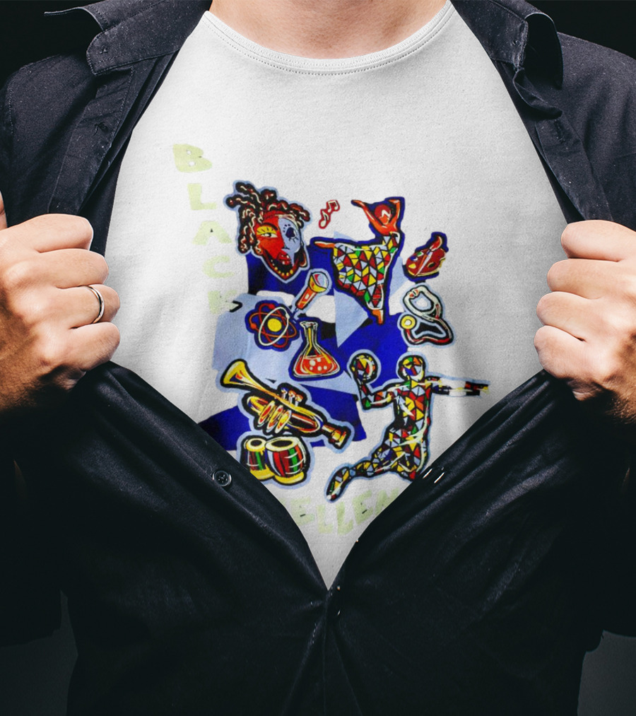 Black Excellence African American Culture Music Sports Art Science Icons T-Shirt