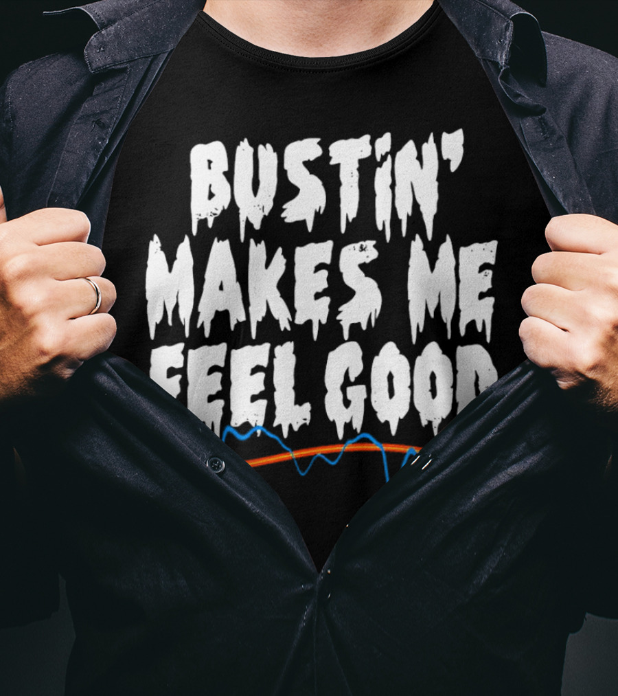 Bustin' Makes Me Feel Good Ghostbusters Electro Wave T-Shirt