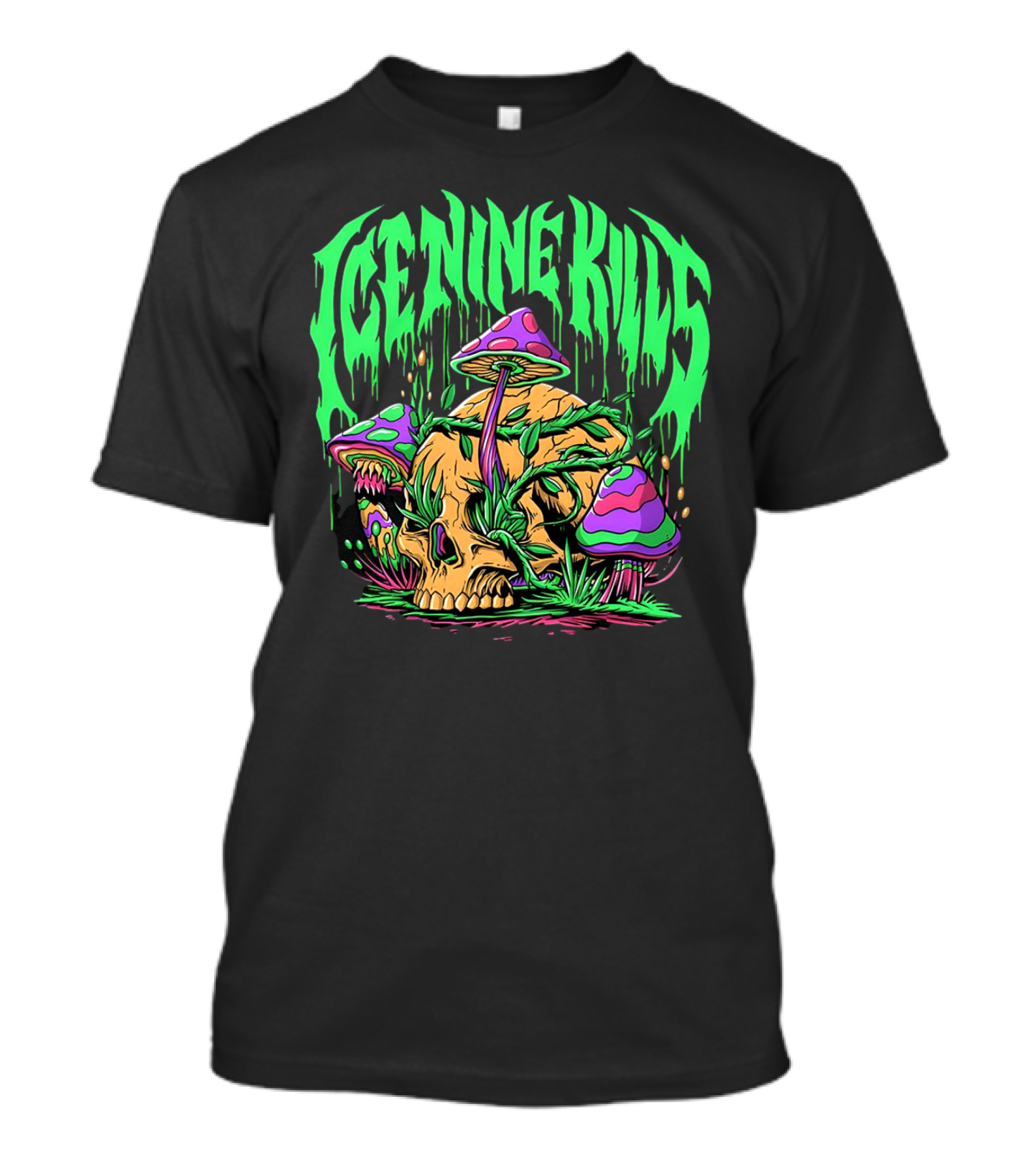 Ice Nine Kills Skull With Psychedelic Mushrooms T-Shirt