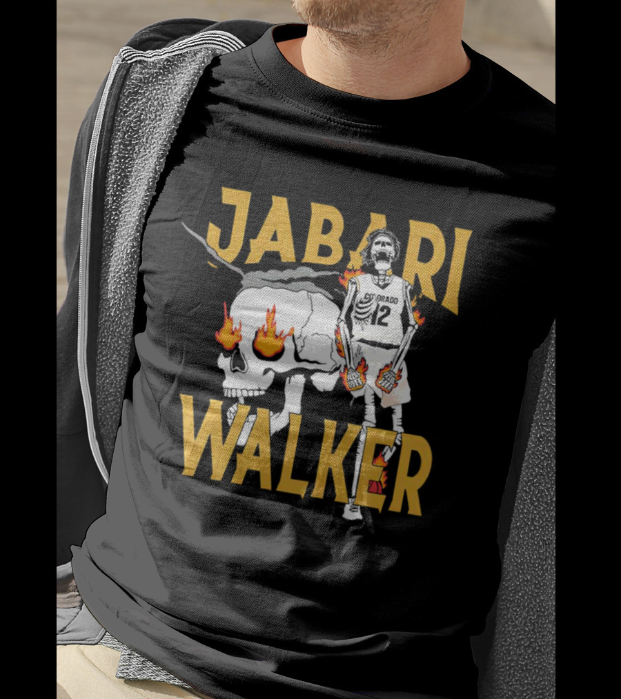 Jabari Walker Colorado Basketball Skull And Flames T-Shirt