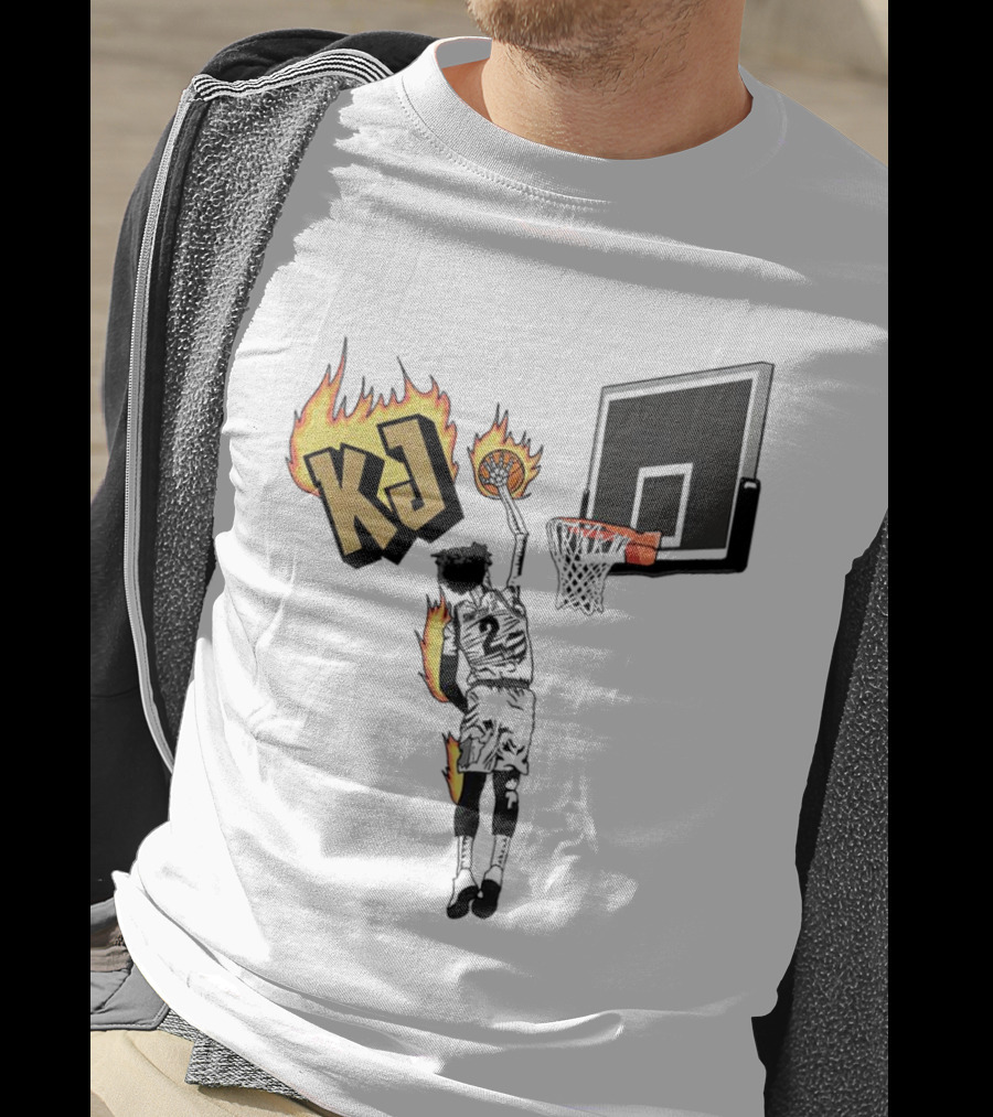 KJ Simpson Jr. Basketball Dunk Colorado Buffaloes Flame T-Shirt