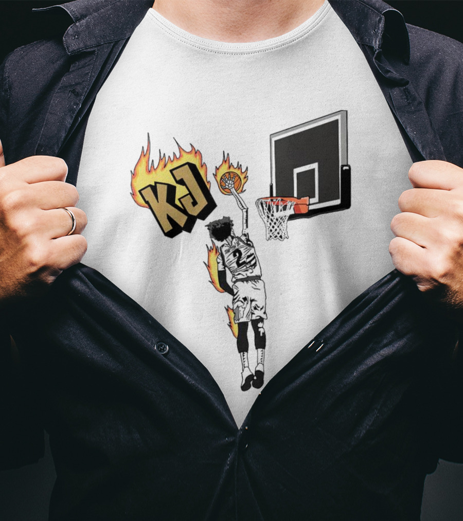 KJ Simpson Jr. Basketball Dunk Colorado Buffaloes Flame T-Shirt