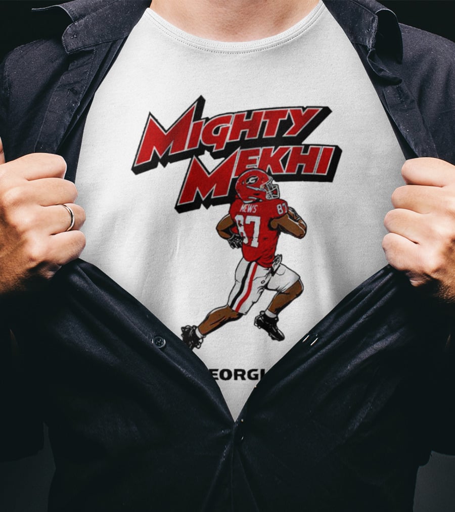 Mighty Mekhi Mews 87 Georgia Bulldogs T-Shirt