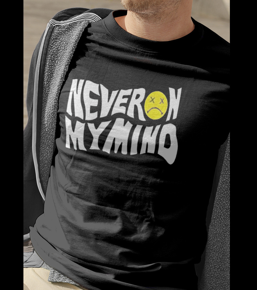 Never On My Mind Sad Face Icon With Yellow T-Shirt