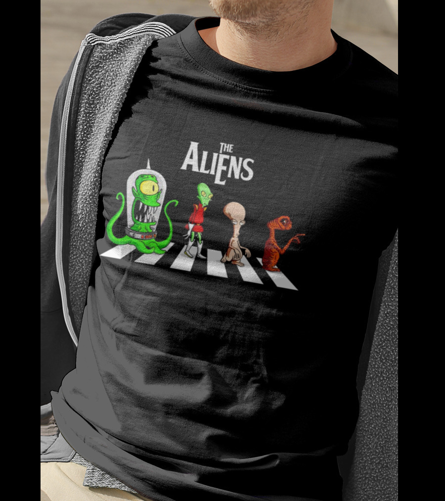 The Aliens Pop Culture Abbey Road Crossover T-Shirt